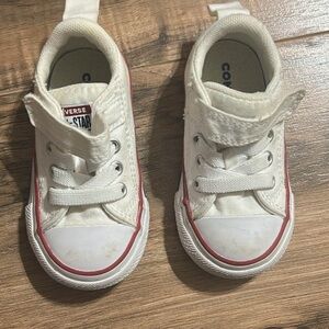 Converse Kids White and Red High-Top Sneakers